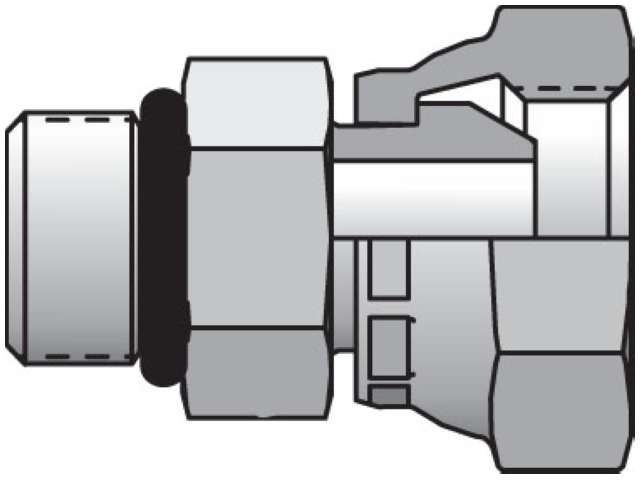 0507-8-12 Straight Thread Adapter SAE-ORB / NPSM Swivel 0507-8-12 Pipe Swivel Straight 0507