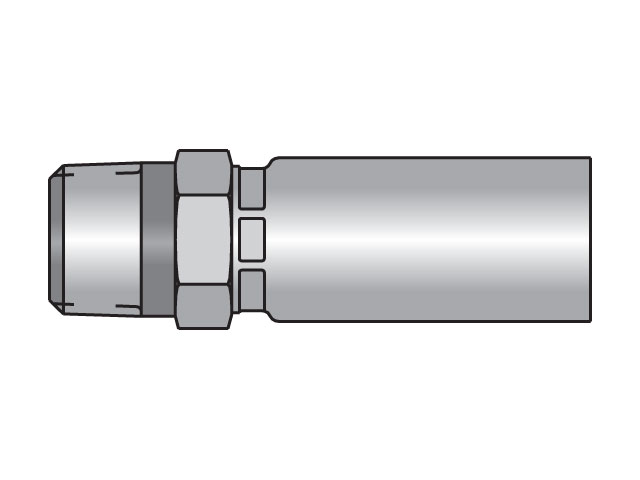 10155-6-4 Parkrimp Permanent Male NPTF Pipe - Rigid - Straight 10155-6-4 55 Series 10155