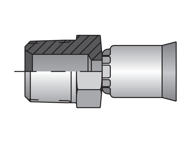 10191N-4-4C Parkrimp Permanent Male NPTF Pipe - Rigid - Straight 10191N-4-4C 91N Series 10191N