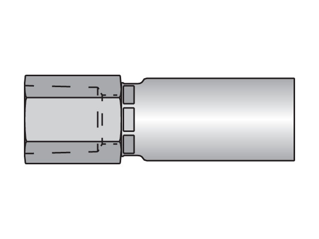 10255-4-4 Parkrimp Permanent Female NPTF Pipe - Rigid - Straight 10255-4-4 55 Series 10255