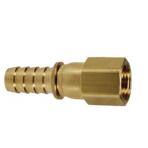 1050604C Brass Female PTF-SAE Short Swivel x Hose Barb