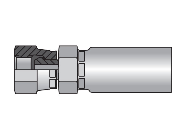 10756-4-4 Parkrimp Permanent Female NPSM Pipe - Swivel - Straight (60° Cone) 10756-4-4 56 Series 10756