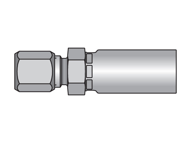 11156-6-6 Parkrimp Permanent Male Ferulok Flareless-Rigid-Straight (24° Cone with Nut and Ferrule) 11156-6-6 56 Series 11156
