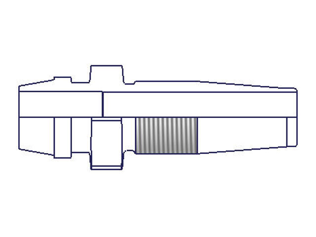 1230-4-4 Field Attachable Nipple Female Ferulok Flareless - Swivel - Straight (24° Cone) 1230-4-4 30 Series 1230
