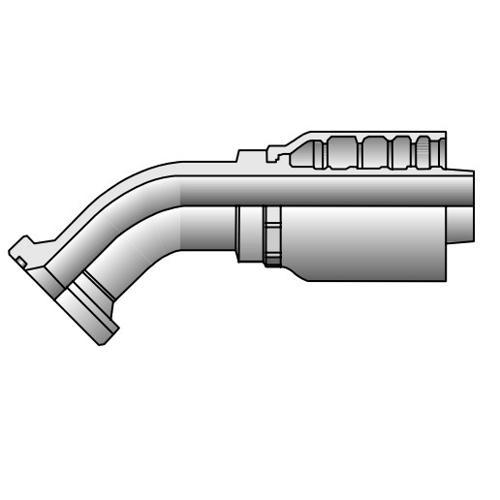 16F77-24-20 SAE Code 62 Flange Head - 45˚ Elbow 16F77-24-20 77 Series 16F77
