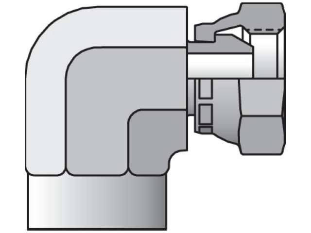 2207-6-6 Female Pipe Elbow NPTF / NPSM Swivel 2207-6-6 Pipe Swivel 90° Elbow 2207