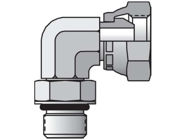 2507-12-16 Pipe Swivel 90° Elbow 2507