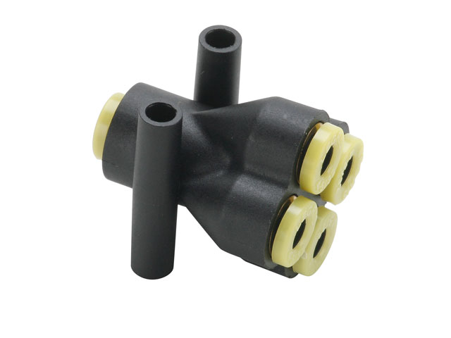 Union Y Connector Double Push-to-Connect Instant Pneumatic Fitting Prestolok Composite 362PLPD - Metric