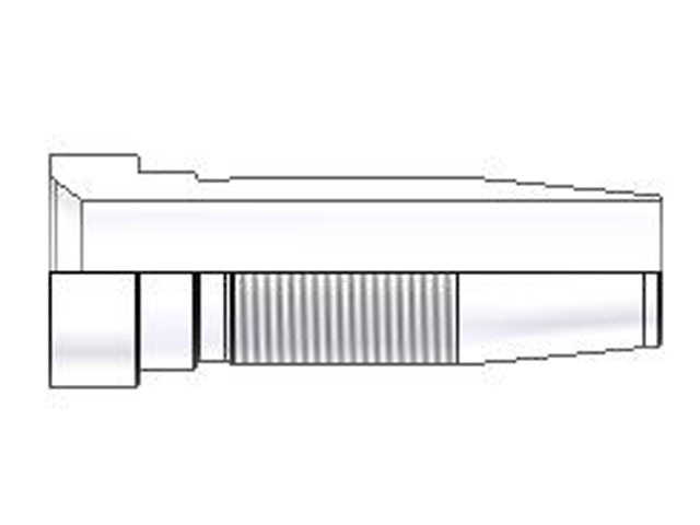 6822-4-4NB Field Attachable Nipple Female JIC 37° - SAE 45° Dual Flare - Swivel - Straight 6822-4-4NB 22 Series 6822