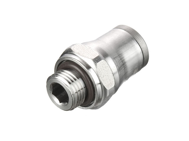 68PLS-6M-4G Metric-BSPP/Metric Male Connector - Push-to-Connect Fitting 68PLS-6M-4G Prestolok PLS Series 68PLS - Metric-BSPP/Metric