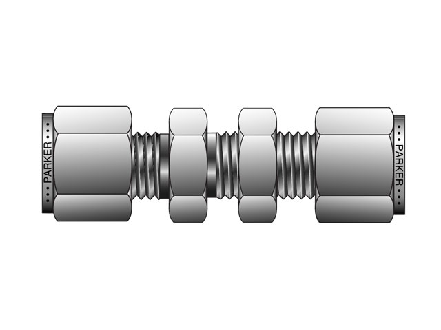 4BC4-316 Instrumentation Tube Fitting - Straight Bulkhead Union for use with Inch Tubing 4BC4-316 A-LOK Inch Tube Bulkhead Union - BC
