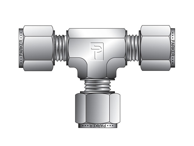 ETM4-316 Instrumentation Tube Fitting - Tee Union Tee for use with Metric Tubing ETM4-316 A-LOK Metric Tube Union Tee - ETM