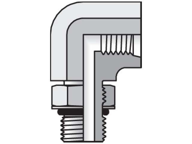 10 AOEG5-S Straight Thread Elbow SAE-ORB / SAE-ORB 10 AOEG5-S Pipe & Port 90° Elbow AOEG5