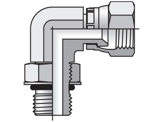 6 AOEX6-S Triple-Lok 37° 90° Elbow AOEX6