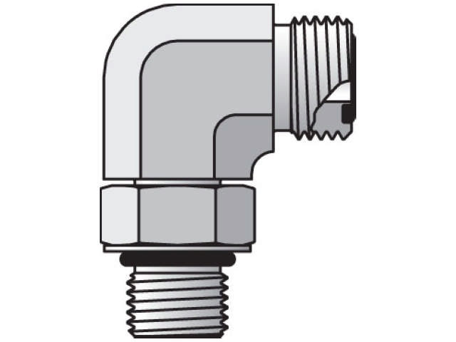 12 C5L-S Seal-Lok - Straight Thread Elbow ORFS / SAE-ORB 12 C5L-S Seal-Lok ORFS 90° Elbow C5OLO