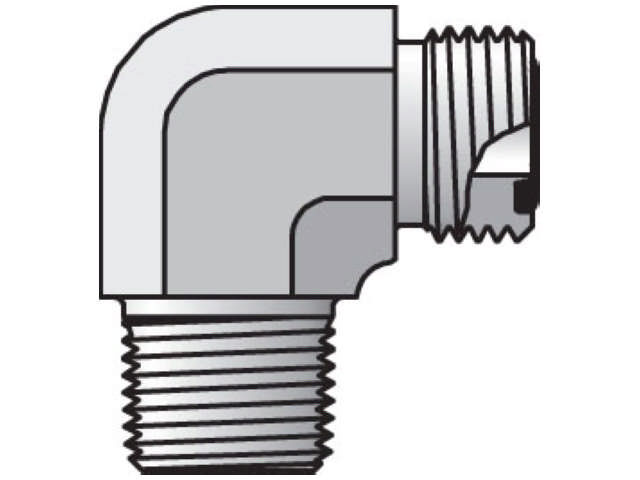 6-6 CLO-S Seal-Lok - Male Pipe Elbow ORFS / NPTF 6-6 CLO-S Seal-Lok ORFS 90° Elbow CLO