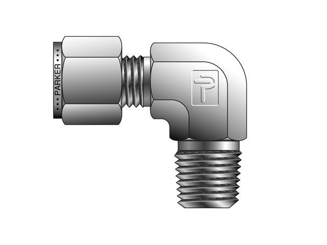 4-2 CBZ-SS Instrumentation Tube Fitting - 90° Elbow NPT Male Elbow for use with Inch Tubing 4-2 CBZ-SS CPI Inch Tube NPT Male Elbow - CBZ