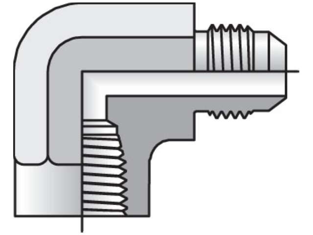 6-6 DTX-S Triple-Lok 37° 90° Elbow DTX