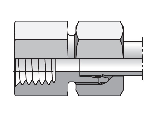 GAI10LRCF EO/EO-2 Straight, Female Connector - 24° Flareless / BSPP GAI10LRCF EO/EO-2 Straight, Female Connector - GAI-R