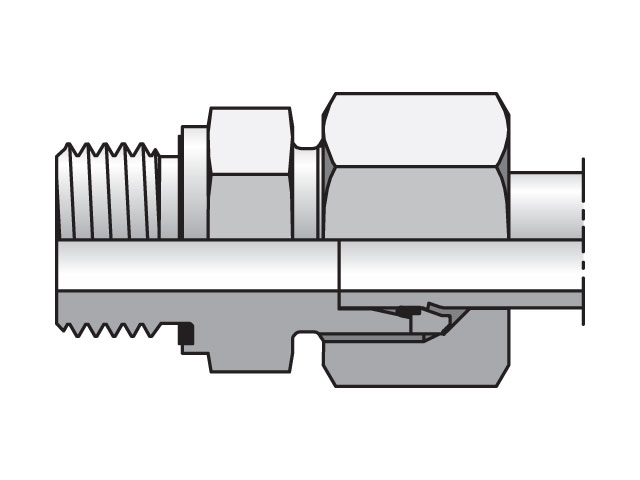 EO/EO-2 Straight, Male Connector - GE-R-ED