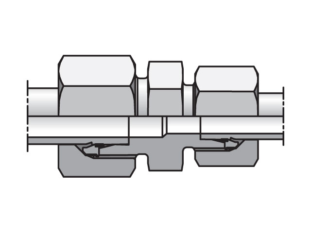 GR20/16ZS71 EO/EO-2 Straight, Reducer Union - GR