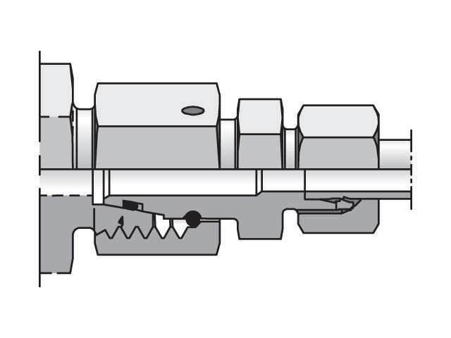 RED22/12ZLCF EO/EO-2 Straight Swivel, Tube End Reducer - RED