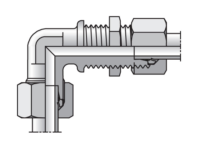 WSV14SCF EO/EO-2 90° Elbow, Bulkhead Union - WSV