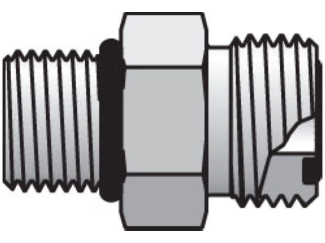 6-4 F5OLO-SS Seal-Lok - Straight Thread Connector ORFS / SAE-ORB 6-4 F5OLO-SS Seal-Lok ORFS Straight F5OLO