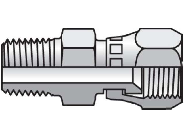 8 F6X-SS Triple-Lok 37° Straight Swivel F6X