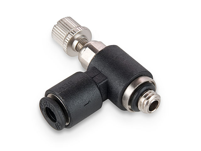 FCM731-3M-M3 Tube to Male Push-to-Connect Flow Control Valve FCM731-3M-M3 Prestolok Miniature Banjo Flow Control - Meter Out - FCM731
