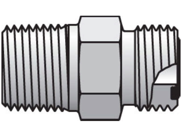 12 FLO-SS Seal-Lok - Male Pipe Connector ORFS / NPTF 12 FLO-SS Seal-Lok ORFS Straight FLO