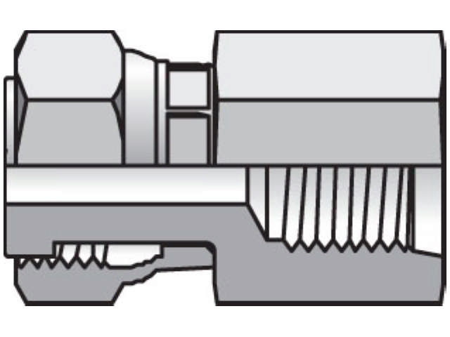 6-4 G65L-S Seal-Lok - Straight Thread Swivel Female Connector ORFS Swivel / SAE-ORB 6-4 G65L-S Seal-Lok ORFS Straight Swivel G65L