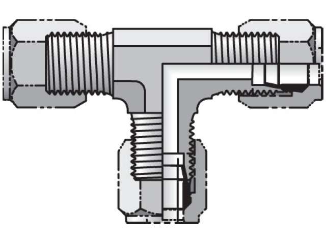 16 JBU-S Union Tee Flareless (all three ends) 16 JBU-S Ferulok Tee JBU
