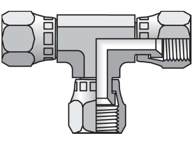 8 JX6-S - Triple-Lok 37° Tee JX6 | Connector Specialists