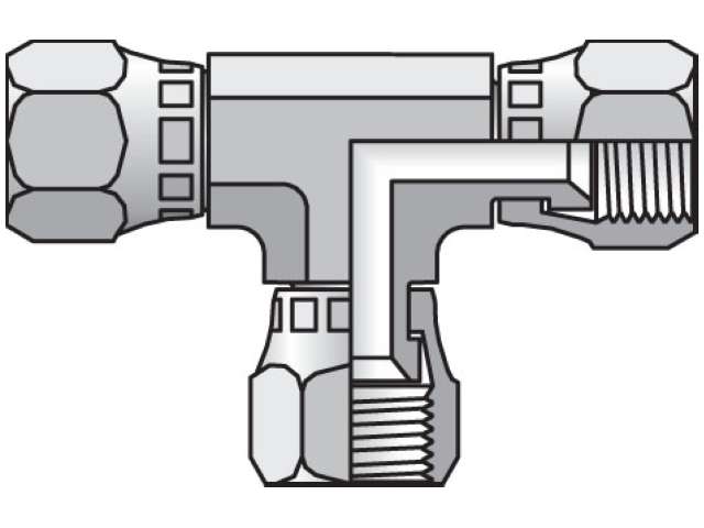 16 JX6-S Triple-Lok 37° Tee JX6