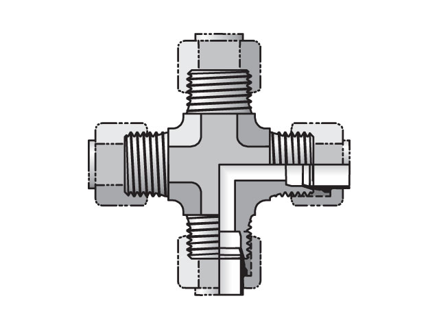 4 KBI2-B Union Cross Intru-Lok (all four ends) 4 KBI2-B Intru-Lok Cross KBI2