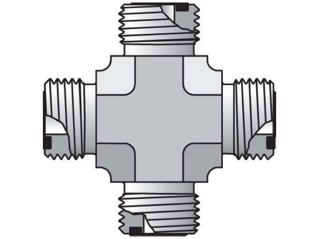 4 KLO-S Seal-Lok - Union Cross ORFS (all four ends) 4 KLO-S Seal-Lok ORFS Cross KLO