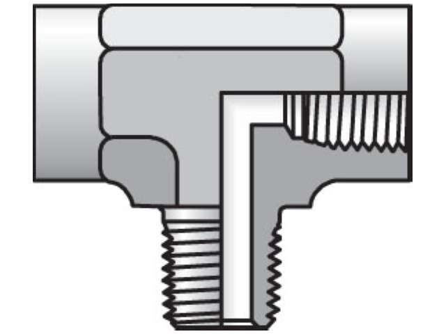 3/8 MMS-S Pipe & Port Tee MMS