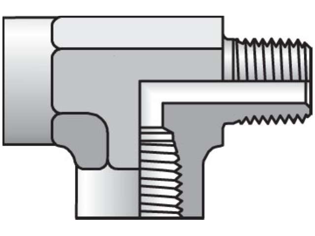 1 MRO-S Male Run Tee NPTF (all three ends) 1 MRO-S Pipe & Port Tee MRO