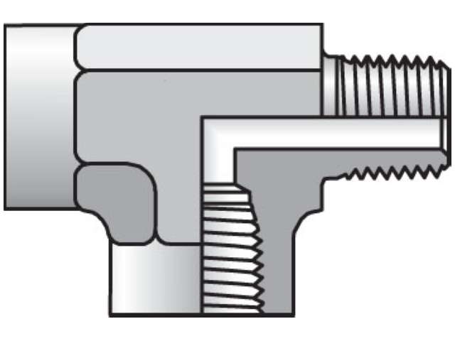 1/8 MRO-SS Pipe & Port Tee MRO