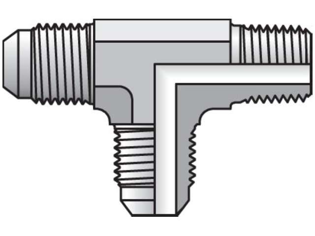 6-6-6 RTX-S Triple-Lok - Male Run Tee 37° Flare / NPTF / 37° Flare 6-6-6 RTX-S Triple-Lok 37° Tee RTX