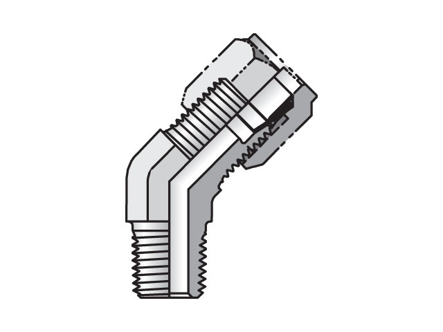 4 VU-SS Ferulok 45° Elbow VBU