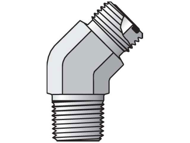 8-8 VLO-S Seal-Lok - 45° Male Elbow ORFS / NPTF 8-8 VLO-S Seal-Lok ORFS 45° Elbow VLO