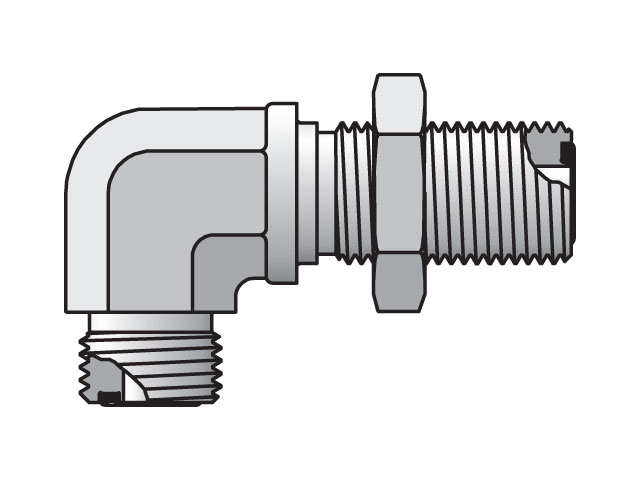16WEMLOS Seal-Lok - Bulkhead Union Elbow – mm Hex ORFS / ORFS 16WEMLOS Seal-Lok ORFS 90° Elbow WEMLO
