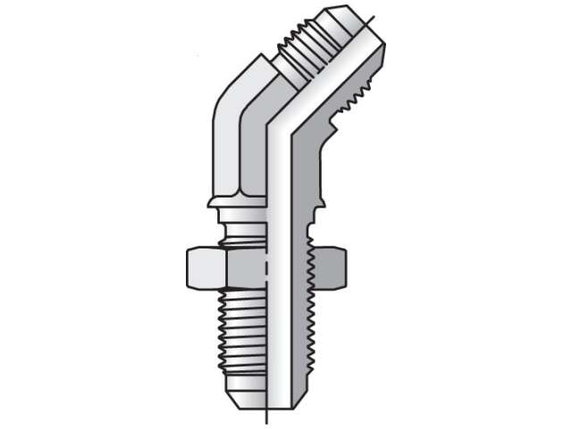 4 WNTX-SS Triple-Lok - 45° Bulkhead Union Elbow 37° Flare / 37° Flare 4 WNTX-SS Triple-Lok 37° 45° Elbow WNTX