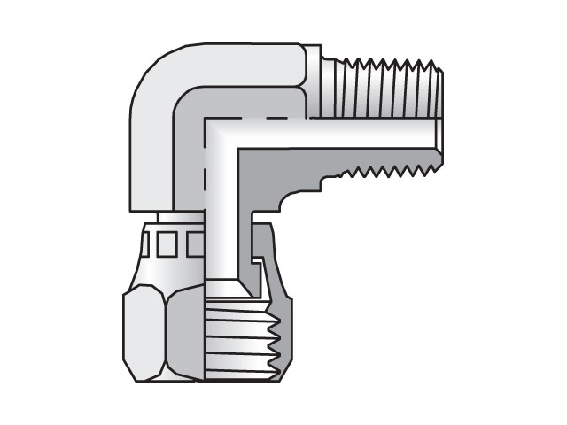 8-8 X6EF-S Triple-Lok 37° 90° Elbow X6EF