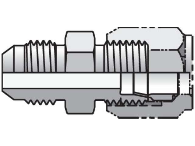 6 XHU-S Union Adapter SAE Flareless / 37° Flare 6 XHU-S Conversion 37° Flare to 24° Flareless XHBU