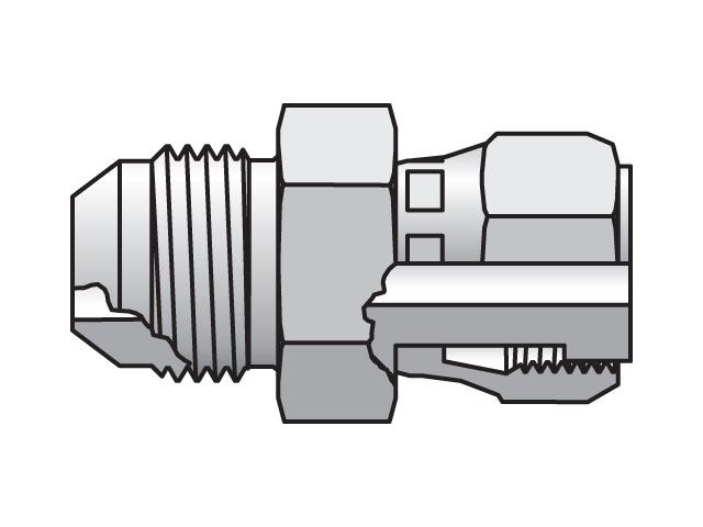 6 XHL6-S Male Swivel Adapter ORFS Swivel / 37° Flare 6 XHL6-S Conversion ORFS to 37° Flare XHL6