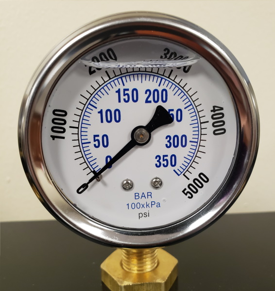 201L-254R 5000PSI 2.5'' liquid filled gauge