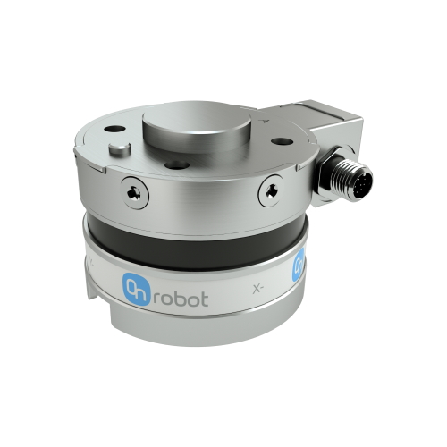 102376-ONR Designed to fit all major robot brands, OnRobot’s HEX 6-axis force/torque sensor offers 6 degrees of force and torque measurement. This makes the HEX 6-axis force/torque sensor perfect for complex sanding, deburring, or assembly operations, as it gives you precise control over your end-of-arm tooling’s applied force.-Student, University, or Educator? Contact us for for available discounts! 102376-ONR HEX-H QC HEX FORCE/TORQUE SENSOR